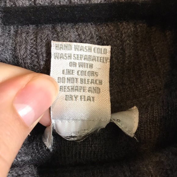 Tweeds Gray 100% Merino Wool Cowl Neck Sweater Petite - Picture 6 of 9